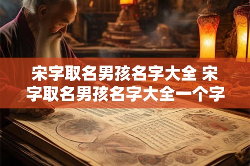 宋字取名男孩名字大全 宋字取名男孩名字大全一个字霸气