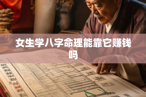 女生学八字命理能靠它赚钱吗