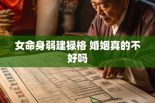 女命身弱建禄格 婚姻真的不好吗