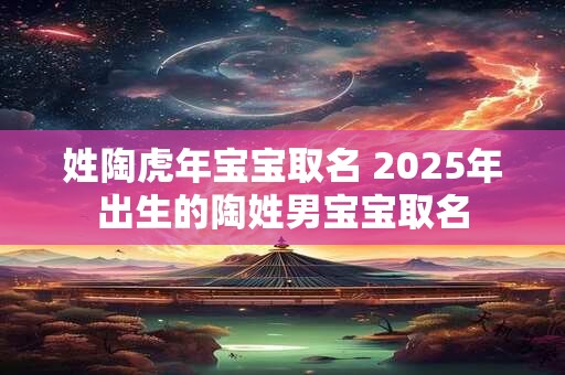 姓陶虎年宝宝取名 2025年出生的陶姓男宝宝取名