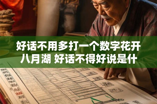 好话不用多打一个数字花开八月湖 好话不得好说是什么意思