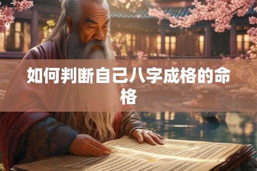 如何判断自己八字成格的命格