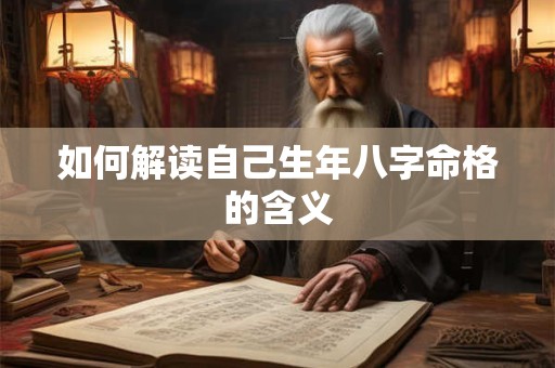 如何解读自己生年八字命格的含义