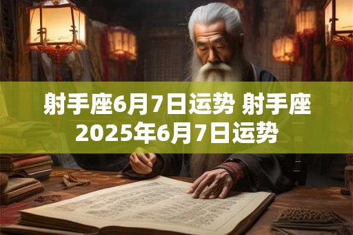 射手座6月7日运势 射手座2025年6月7日运势