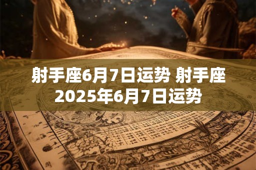 射手座6月7日运势 射手座2025年6月7日运势