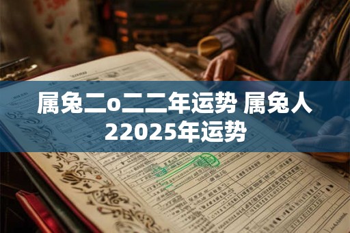 属兔二o二二年运势 属兔人22025年运势