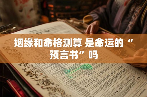 姻缘和命格测算 是命运的“预言书”吗