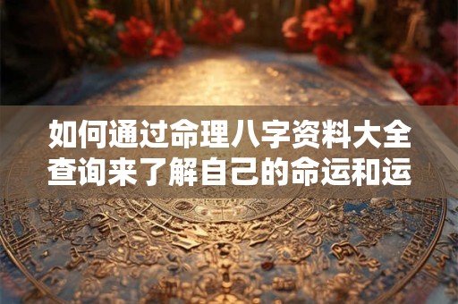 如何通过命理八字资料大全查询来了解自己的命运和运势
