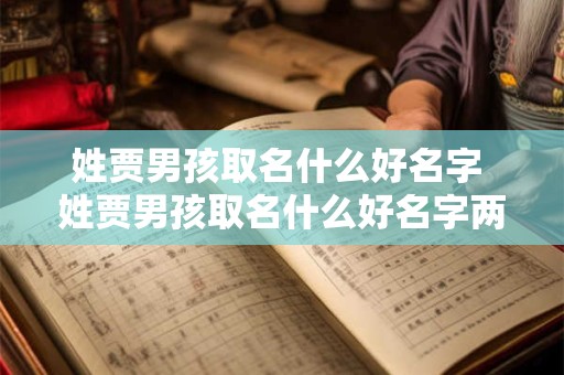 姓贾男孩取名什么好名字 姓贾男孩取名什么好名字两个字 姓贾男孩取名什么好名字 姓贾男孩取名什么好名字两个字