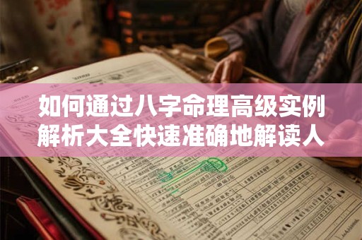 如何通过八字命理高级实例解析大全快速准确地解读人生运势