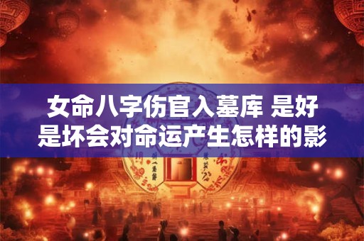 女命八字伤官入墓库 是好是坏会对命运产生怎样的影响