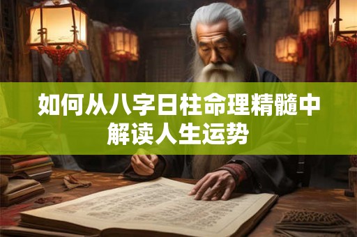 如何从八字日柱命理精髓中解读人生运势