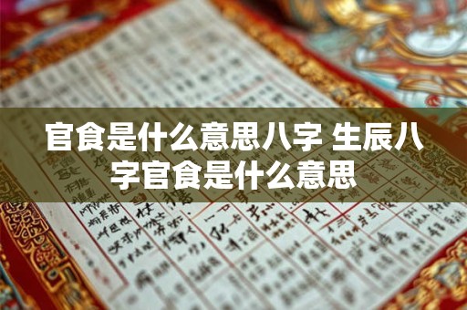 官食是什么意思八字 生辰八字官食是什么意思