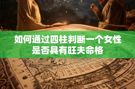 如何通过四柱判断一个女性是否具有旺夫命格