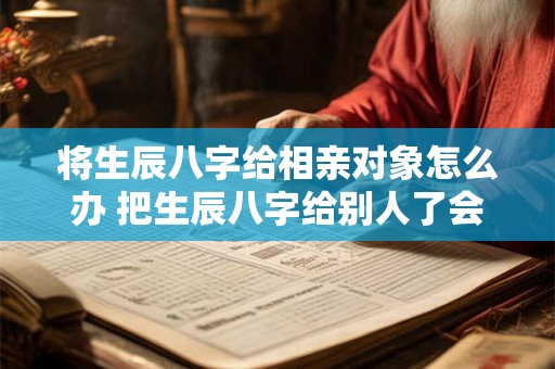 将生辰八字给相亲对象怎么办 把生辰八字给别人了会有危险吗 将生辰八字给相亲对象怎么办 把生辰八字给别人了会有危险吗