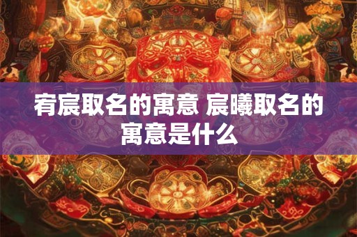 宥宸取名的寓意 宸曦取名的寓意是什么