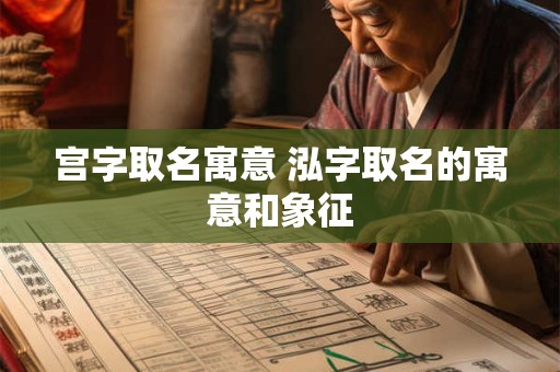 宫字取名寓意 泓字取名的寓意和象征