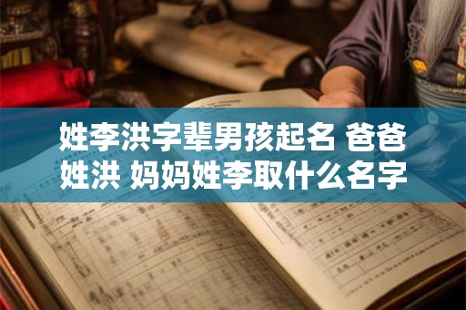 姓李洪字辈男孩起名 爸爸姓洪 妈妈姓李取什么名字 姓李洪字辈男孩起名 爸爸姓洪 妈妈姓李取什么名字