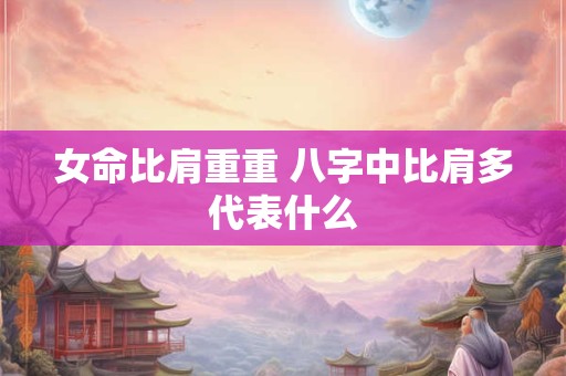 女命比肩重重 八字中比肩多代表什么