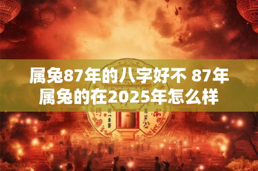 属兔87年的八字好不 87年属兔的在2026年怎么样 属兔87年的八字好不 87年属兔的在2026年怎么样