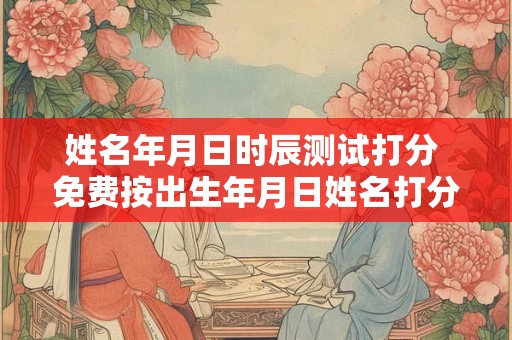 姓名年月日时辰测试打分 免费按出生年月日姓名打分