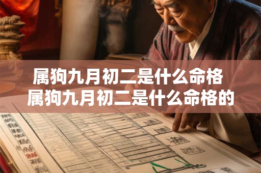 属狗九月初二是什么命格 属狗九月初二是什么命格的人