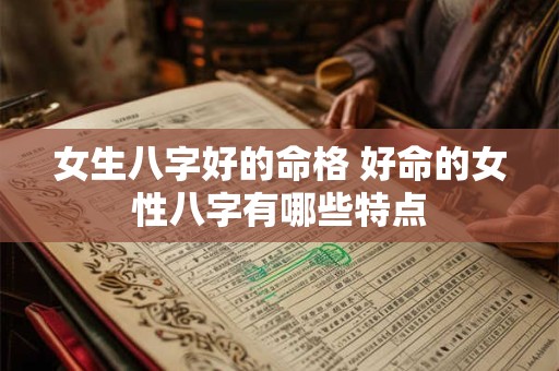 女生八字好的命格 好命的女性八字有哪些特点