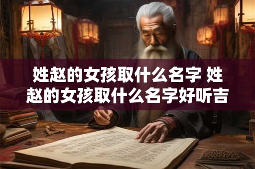 姓赵的女孩取什么名字 姓赵的女孩取什么名字好听吉祥