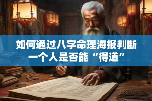 如何通过八字命理海报判断一个人是否能“得道”