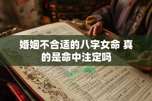 婚姻不合适的八字女命 真的是命中注定吗