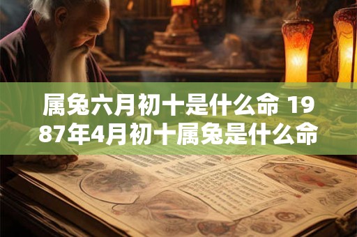 属兔六月初十是什么命 1987年4月初十属兔是什么命