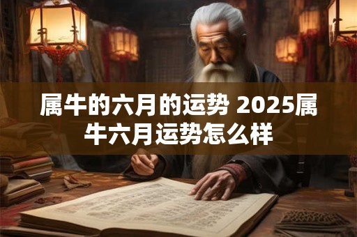 属牛的六月的运势 2025属牛六月运势怎么样 属牛的六月的运势 2025属牛六月运势怎么样