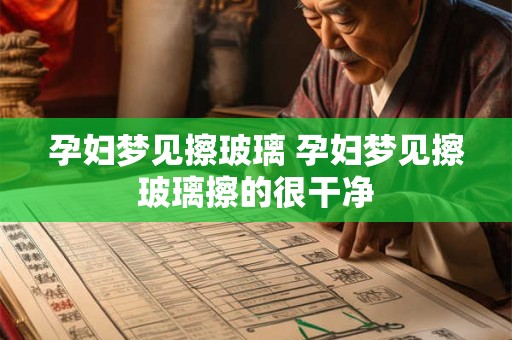 孕妇梦见擦玻璃 孕妇梦见擦玻璃擦的很干净