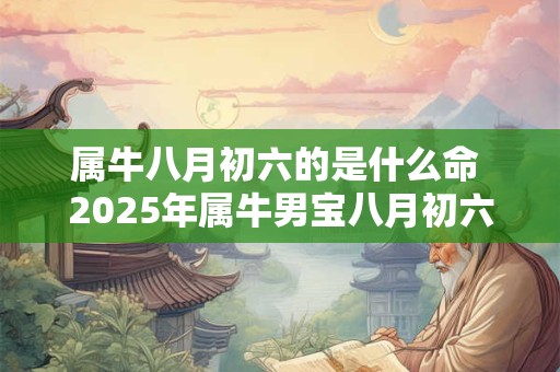 属牛八月初六的是什么命 2026年属牛男宝八月初六生好