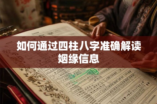 如何通过四柱八字准确解读姻缘信息