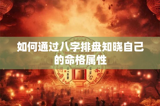 如何通过八字排盘知晓自己的命格属性