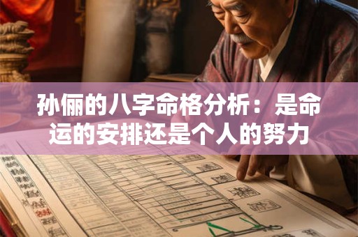 孙俪的八字命格分析：是命运的安排还是个人的努力
