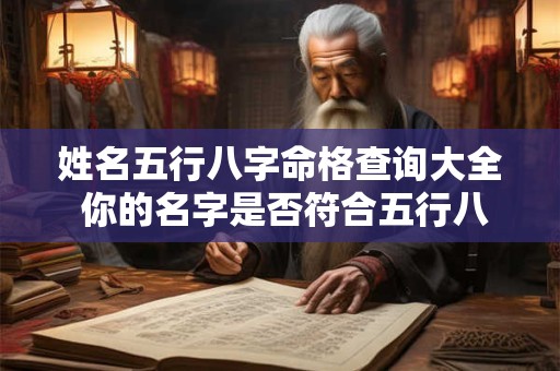 姓名五行八字命格查询大全 你的名字是否符合五行八字