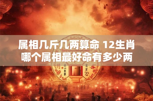 属相几斤几两算命 12生肖哪个属相最好命有多少两