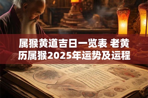 属猴黄道吉日一览表 老黄历属猴2025年运势及运程