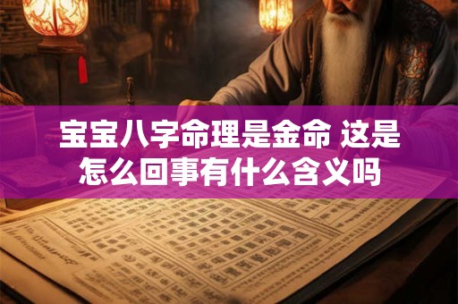 宝宝八字命理是金命 这是怎么回事有什么含义吗