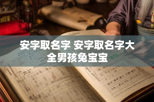 安字取名字 安字取名字大全男孩兔宝宝