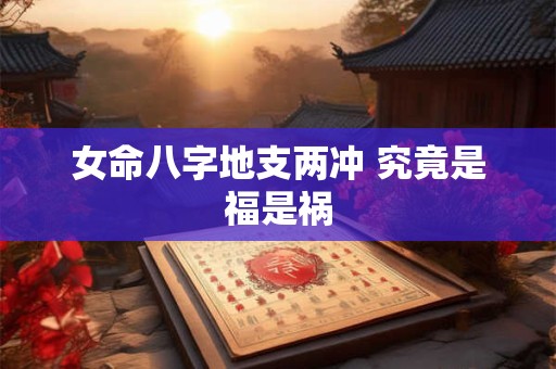 女命八字地支两冲 究竟是福是祸