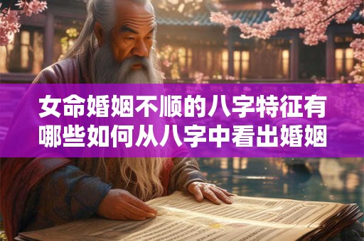 女命婚姻不顺的八字特征有哪些如何从八字中看出婚姻状况