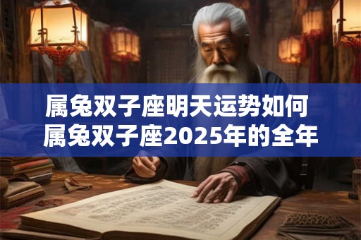 属兔双子座明天运势如何 属兔双子座2025年的全年运势