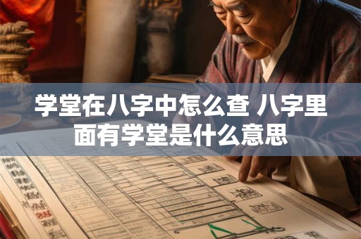 学堂在八字中怎么查 八字里面有学堂是什么意思