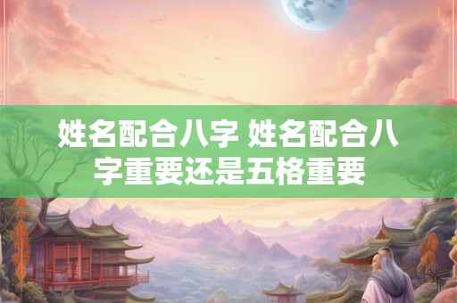 姓名配合八字 姓名配合八字重要还是五格重要