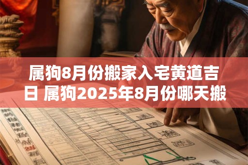 属狗8月份搬家入宅黄道吉日 属狗2025年8月份哪天搬家最好最吉利