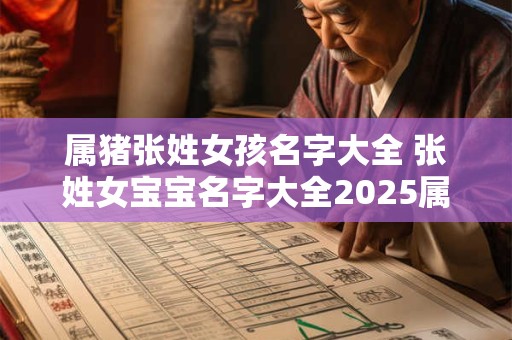属猪张姓女孩名字大全 张姓女宝宝名字大全2025属猪