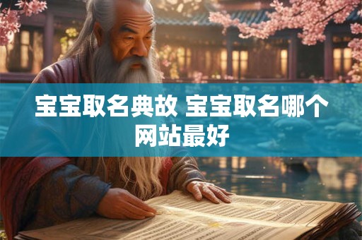 宝宝取名典故 宝宝取名哪个网站最好
